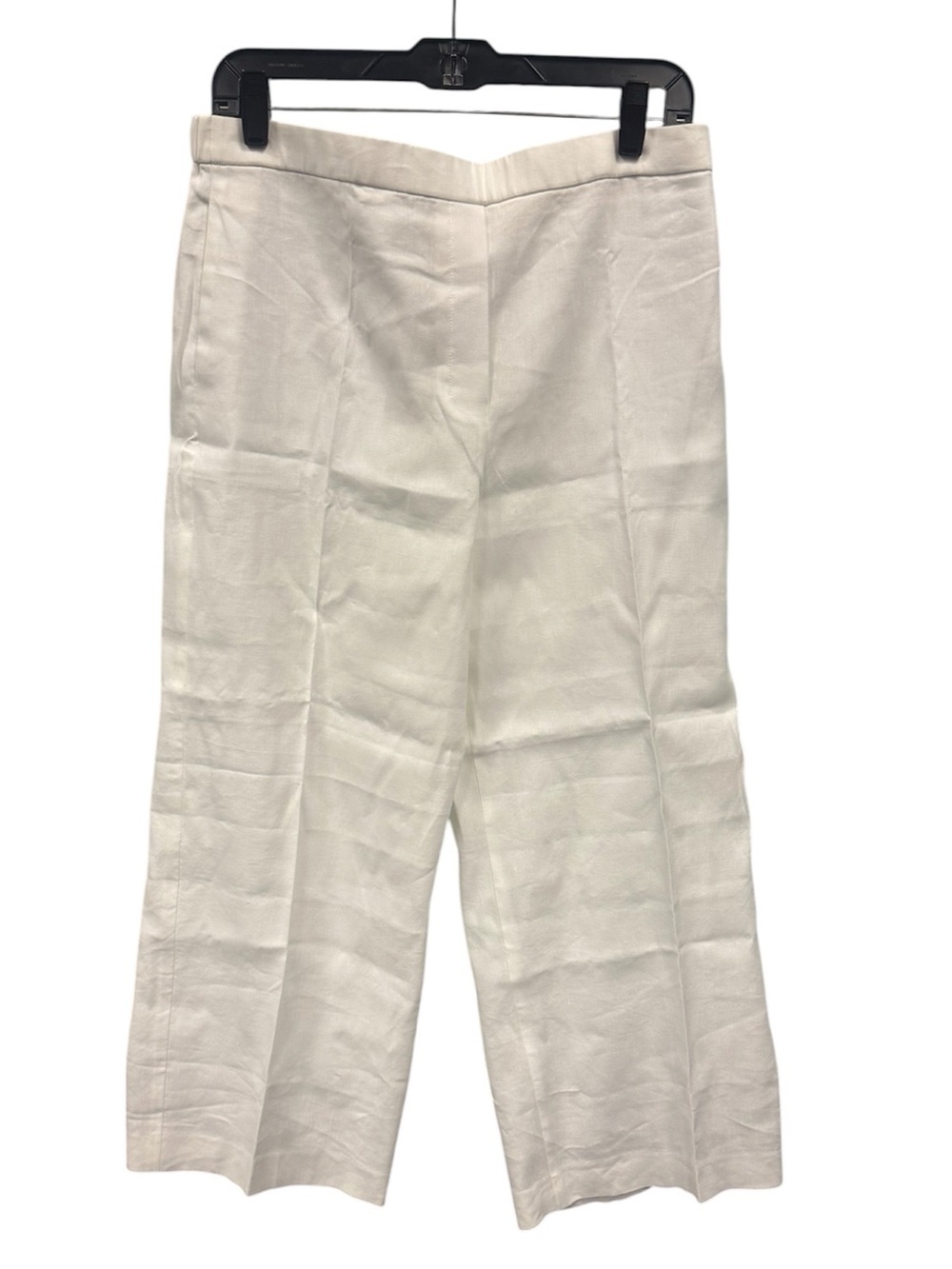 Theory white wide-leg linen blend trousers pants women’s Size Large
